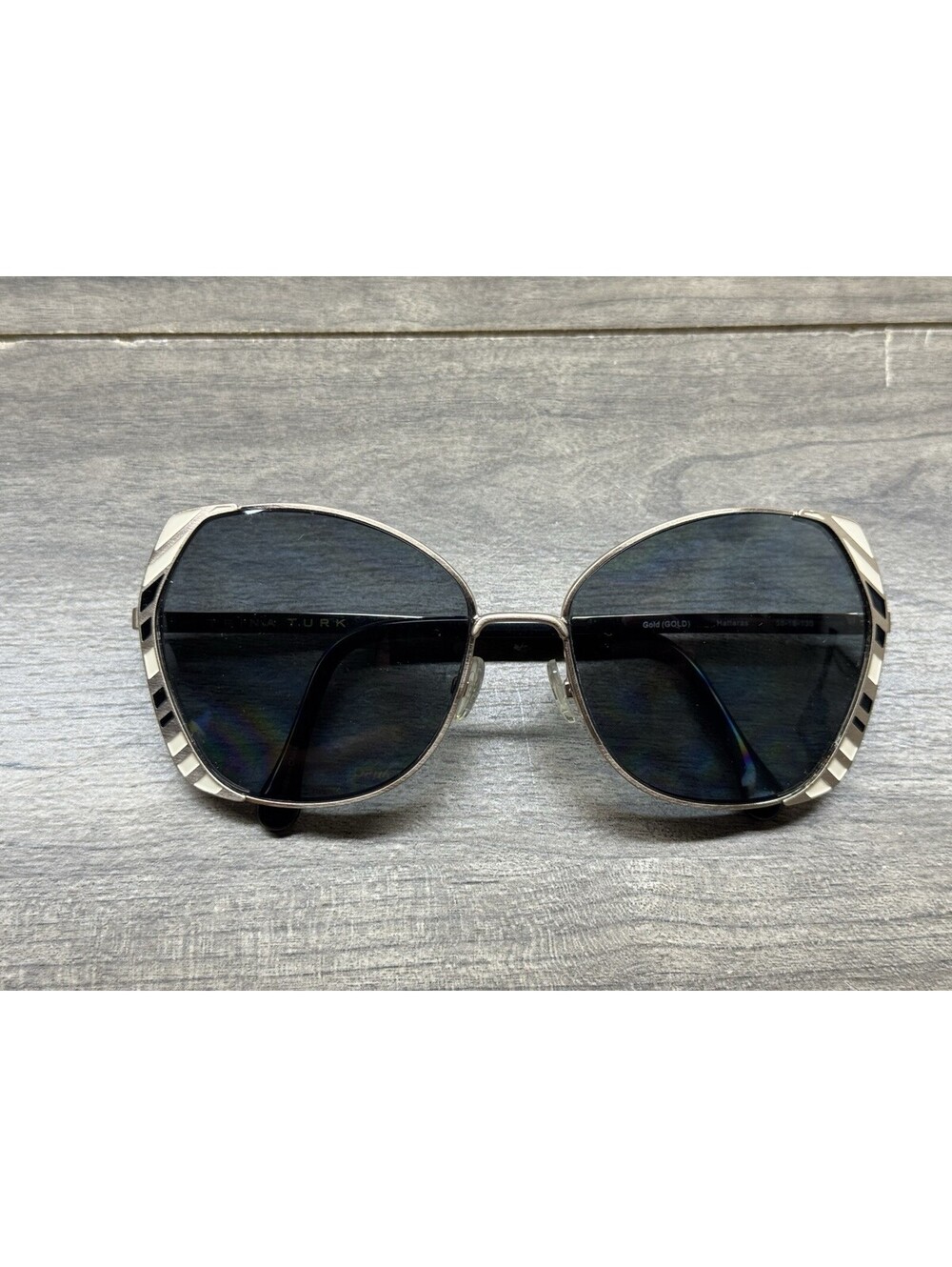 Trina Turk Designer Eyeglasses Women’s Gold Cat Eye Oversized Frames 58[]16-135